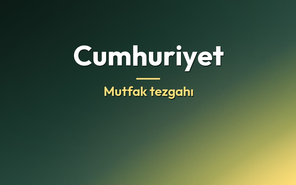 Cumhuriyet Mutfak tezgahı
